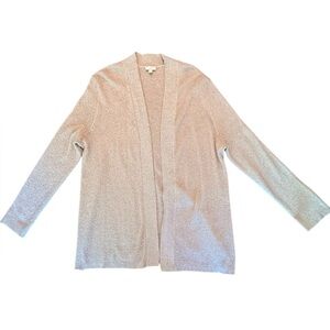 NWOT Talbots Women's Cream/Gold Open-Front Cardigan Sweater Size 2X